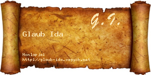 Glaub Ida névjegykártya