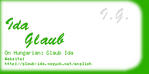 ida glaub business card